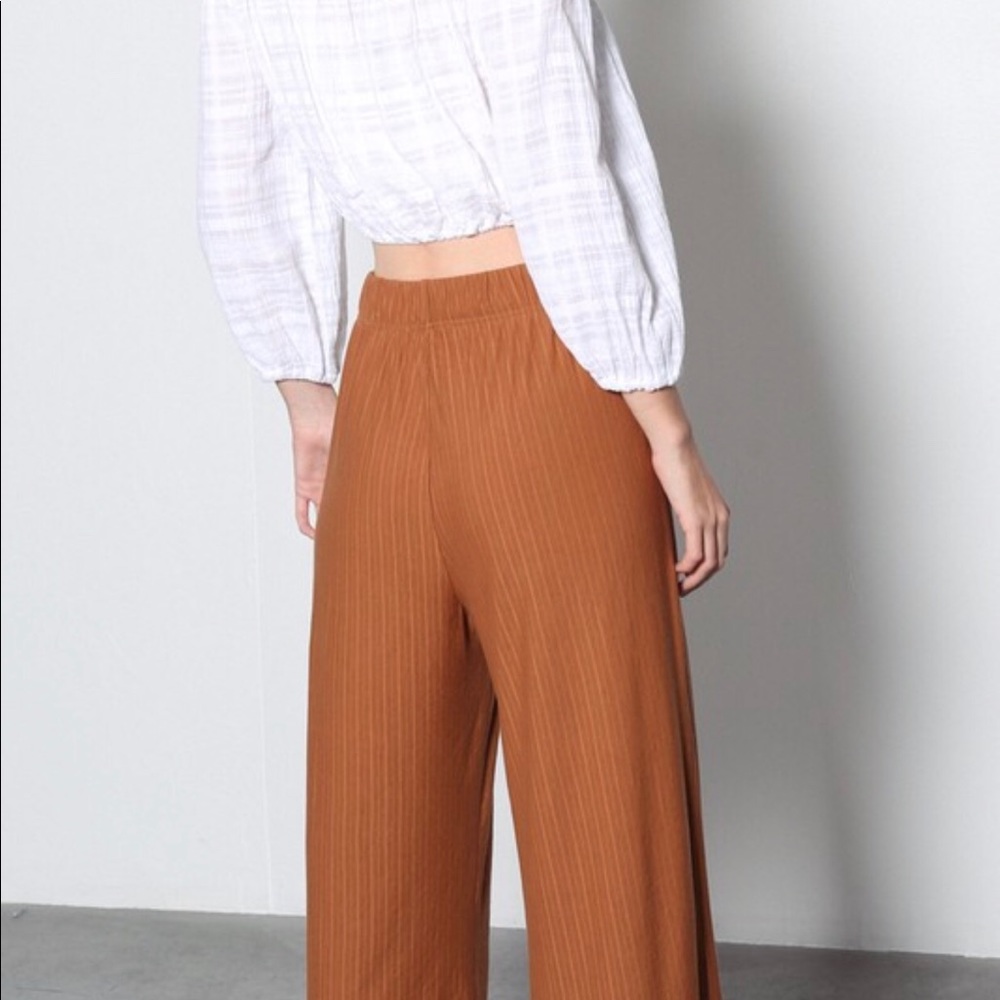✨SOLD✨ Oasis Wide Leg High Waist Pants in Copper - Picture 4 of 6